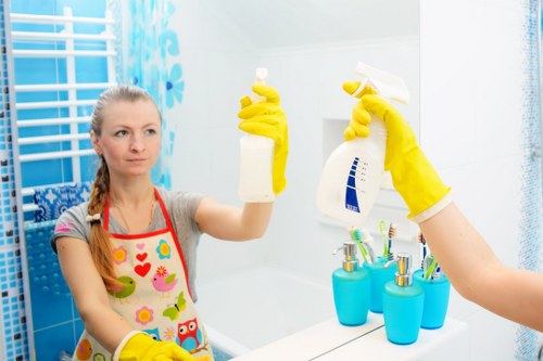 Curtains in a Dalston home being professionally cleaned