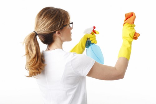 Professional Dalston carpet cleaners working safely in a customer home
